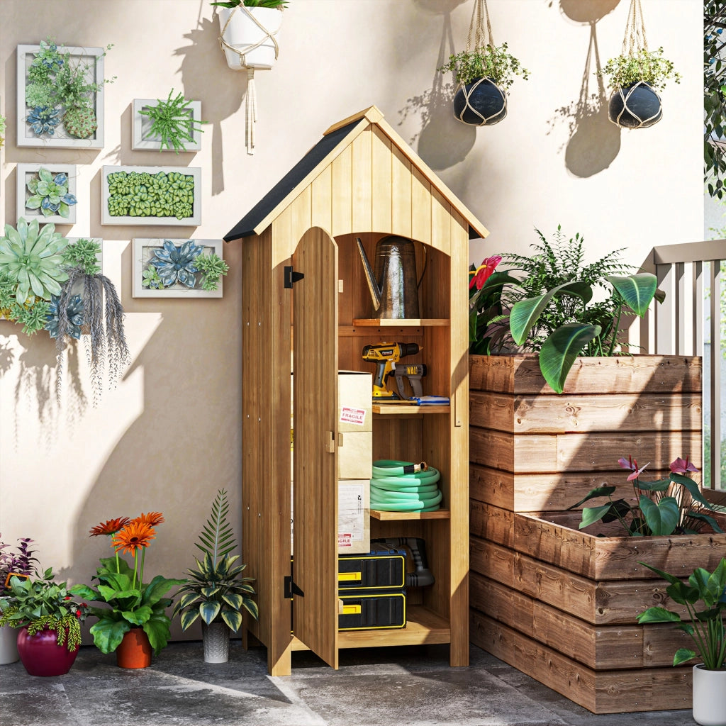 Casetta da Giardino in Legno ¨C Zephmum ¨C Antracite 77.5x54.2x179.5cm