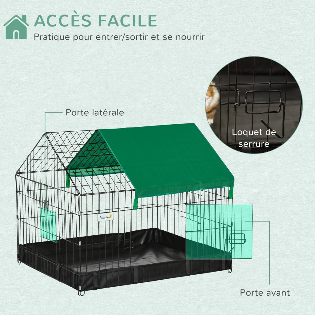 Gabbia per conigli e piccoli animali ¨C zephmum ¨C 90x75x75 cm