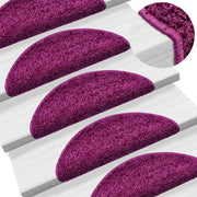 Tappetini per scale 10 pz 56x17x3 cm Viola Semicircolari 149793