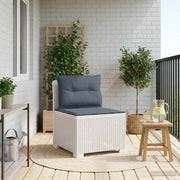 Divano da Giardino a 1 Posto con Cuscini Aspetto Rattan PP 8011807