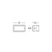 Applique Da Esterno Contemporanea Bia Alluminio Grigio 1 Luce E27