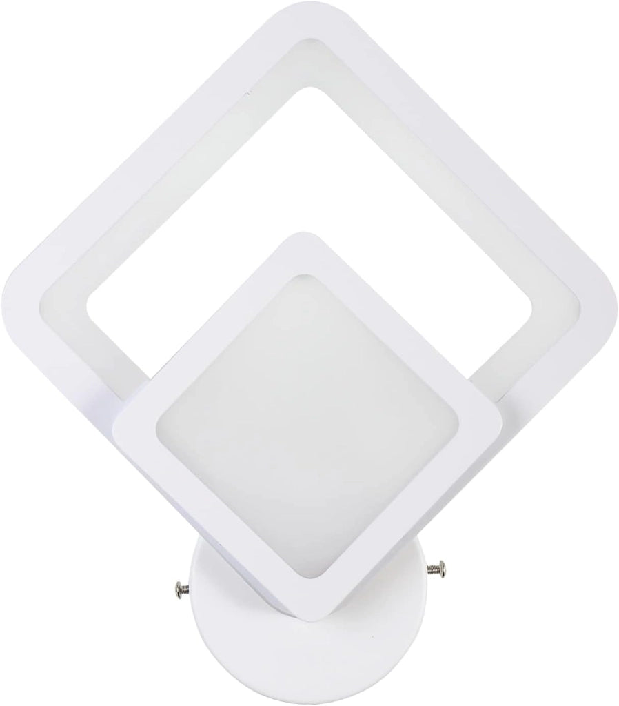 Applique led da parete a muro, illuminazione per interno a forma di rombo, stile moderno, lampada 12W, CCT switch, luce selezionabile, calda, fredda, naturale, Colore della luce: Luce fredda