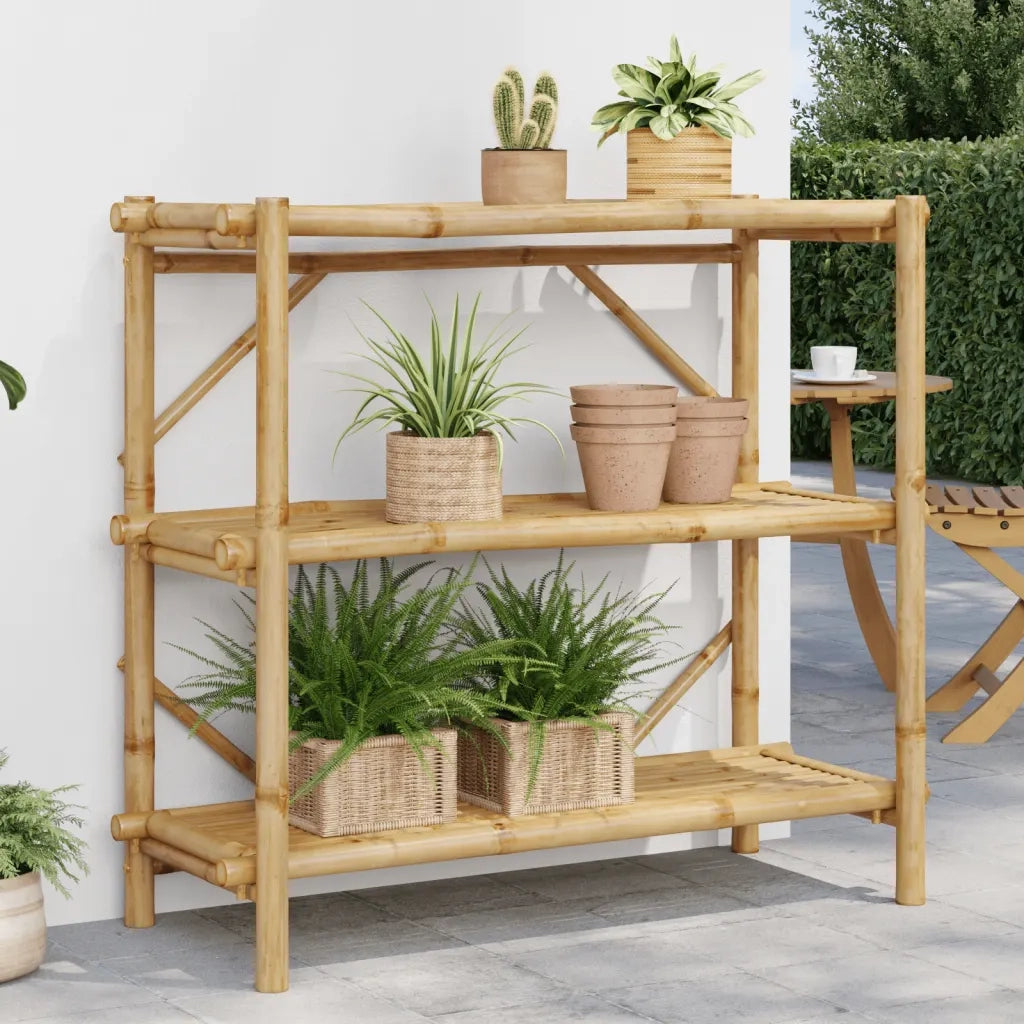 Scaffale 3 Ripiani 100x40x90 cm in Bamb¨´ CFW6960062