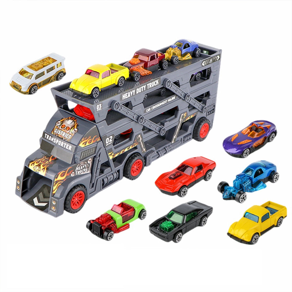 Camion Trasporto Auto con 12 Dinosauri 8 Macchine Giocattolo Idea Regalo Bambini