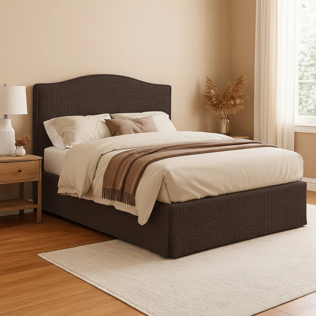 Blyth, Letto Piazza e Mezza Sfoderabile Made in Italy, Marrone