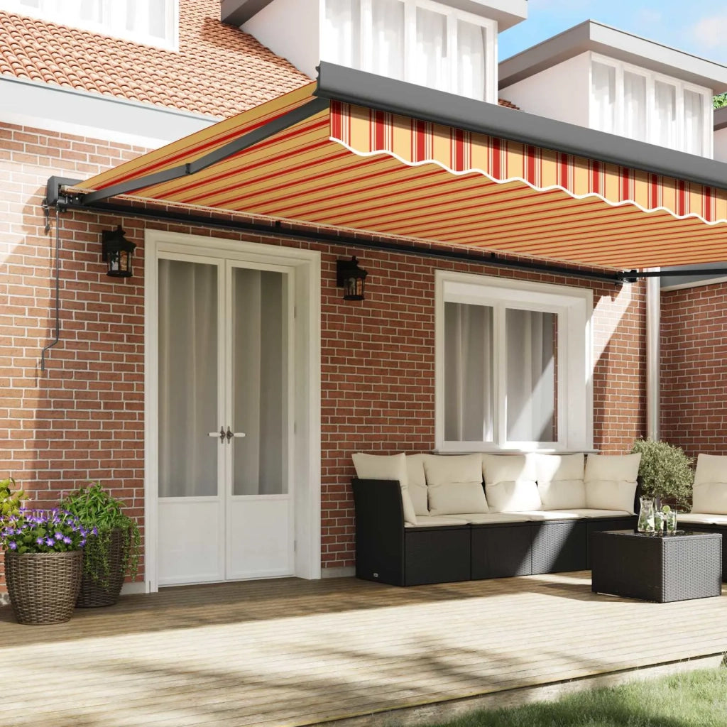 Tenda da Sole Giallo e Arancione 500 x 300 x 165 cm 3331258