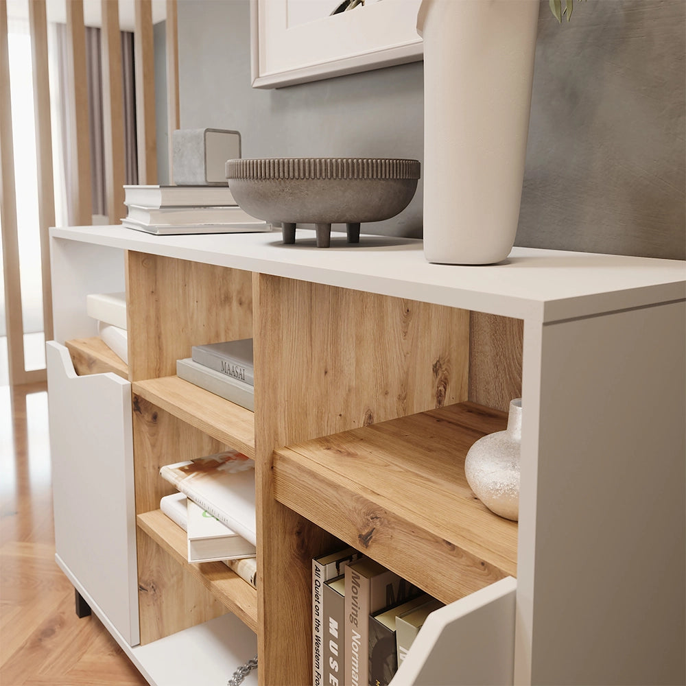 Vicco Credenza Bianco/Artisan 120 x 81.3 cm con 2 porte