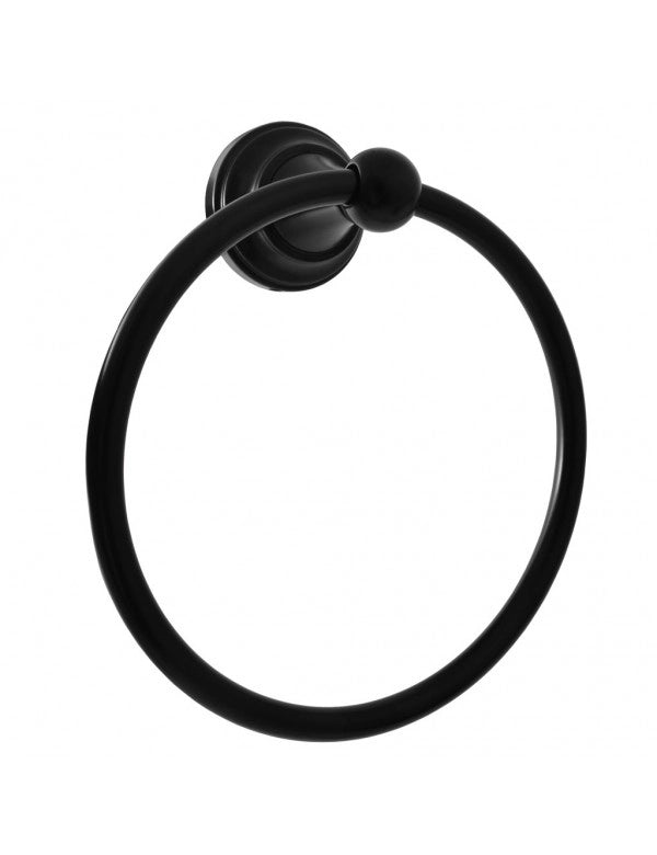 Portatovagliolo retrò MORAVA in ottone nero ø 19,5 cm