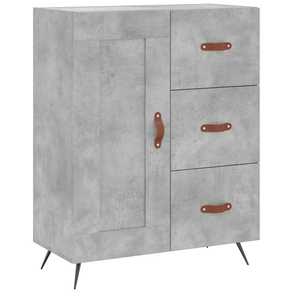 Credenza | Madia | Buffet da pranzo | Armadio da pranzo Grigio Cemento 69,5x34x180 cm in Legno Multistrato