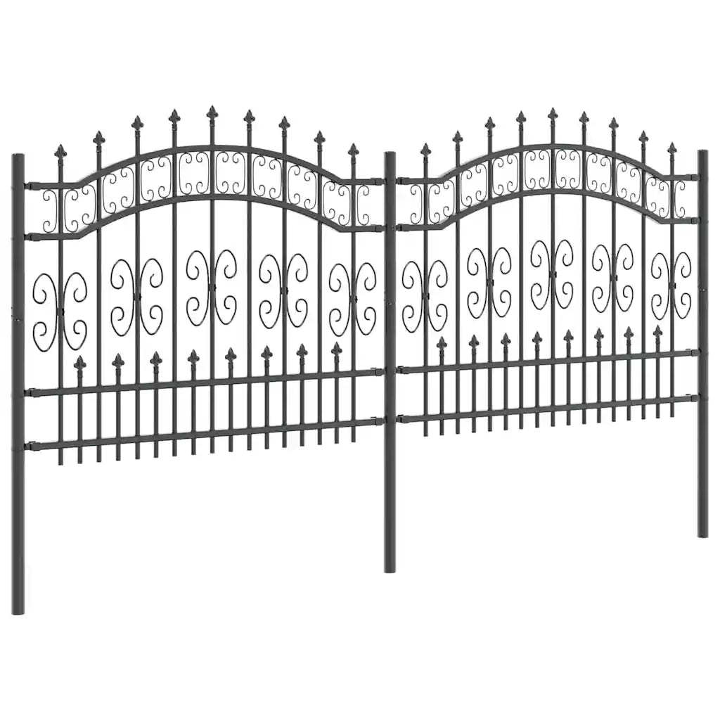 vidaXL Recinzione da giardino Grigio 140 cm