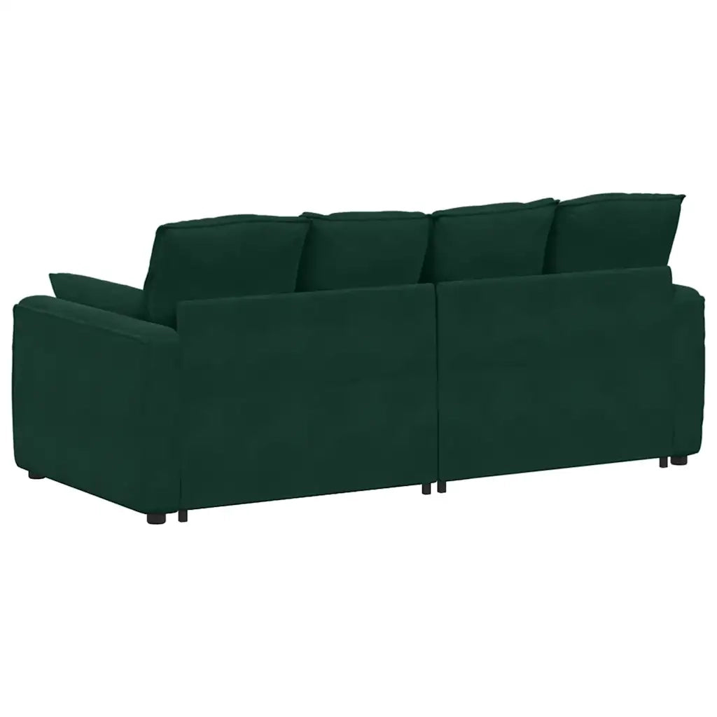 Divano Modulare con Cuscini Verde Scuro CFW7096616
