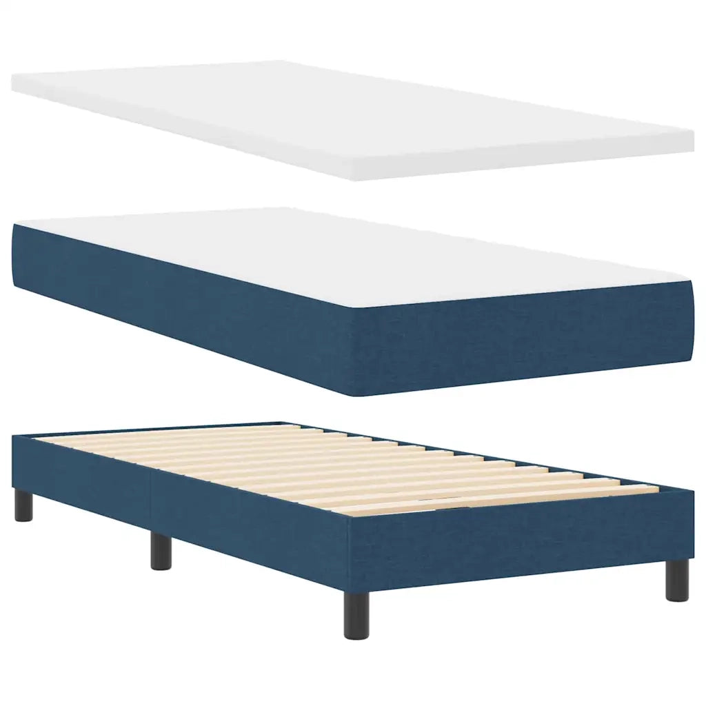 Letto a molle con cuscino con testiera Blu 80 x 200 cm Tessuto 3338649