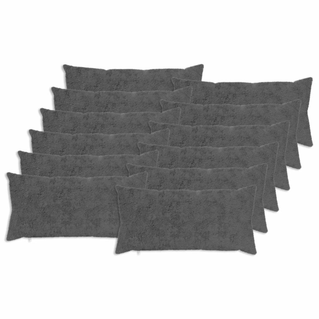 Federa 12 pz HEERLEN Grigio Scuro 40 x 80 cm 910218