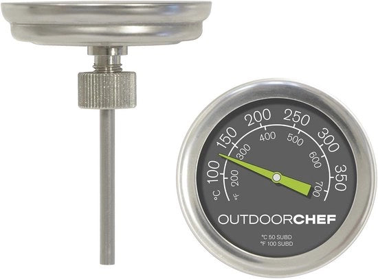 Termometro per barbecue fino a 400 °C | Termometro classico con grande faccia orizzontale