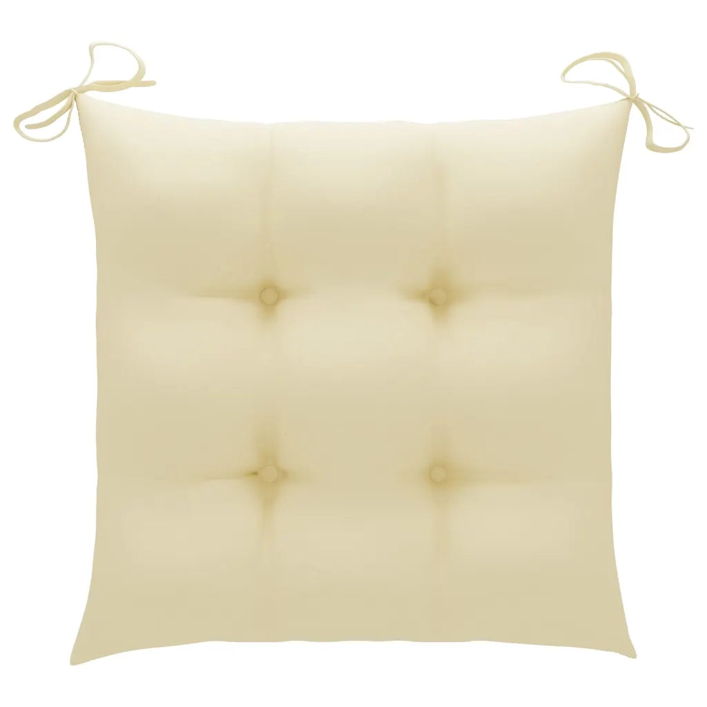 Sedie da Giardino Pieghevoli con Cuscini 6 pz Massello di Teak cod mxl 72195