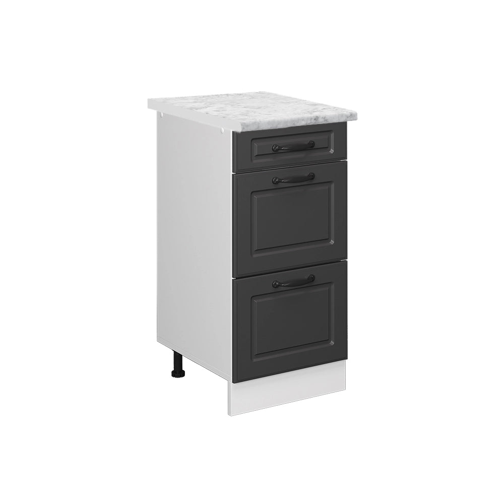 Vicco Mobiletto base per cucina Antracite casa di campagna 40 cm PL Marmo