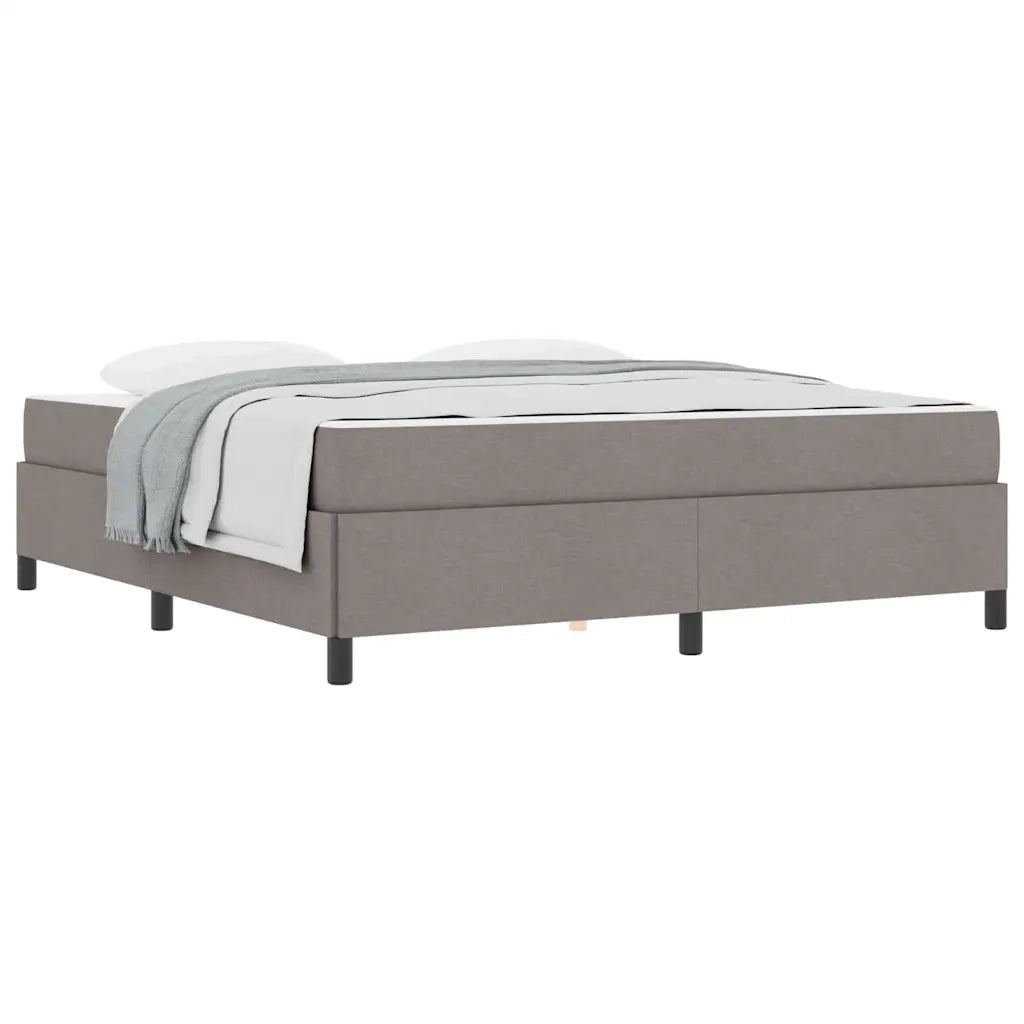 vidaXL Letto a molle Tortora e Nero 180 x 200 cm