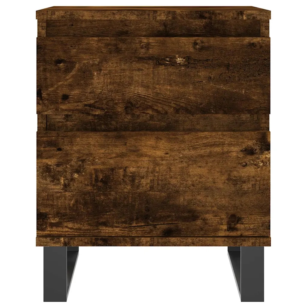 Comodino-Tavolino da notte Rovere Fumo 40x35x50 cm in Legno Multistrato 489376