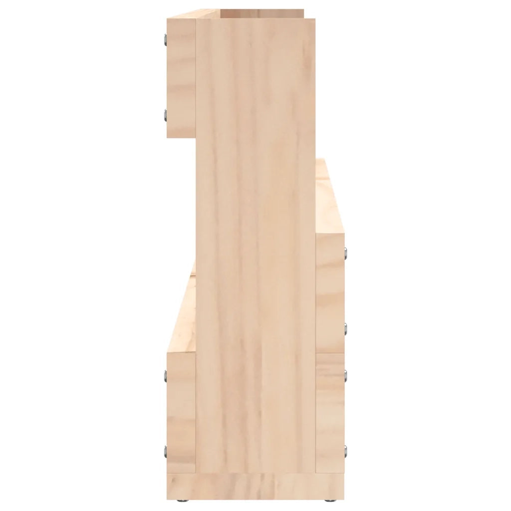 Scarpiere a Parete 2 pz 110x9x23 cm Legno Massello di Pino