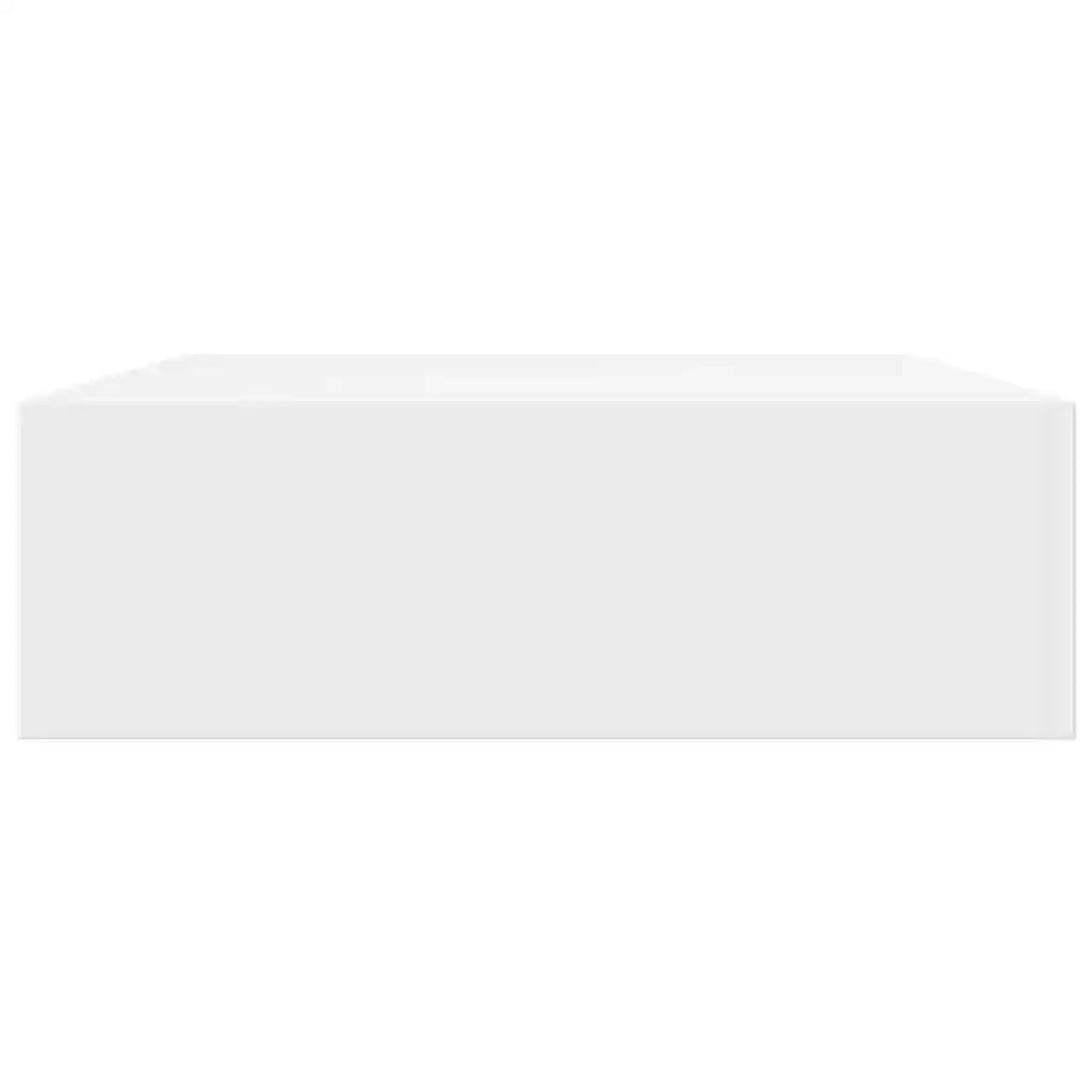 Mensola per Pareti con Cassetto Bianco MDF per Libri/DVD cod mxl 33428