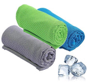Asciugamano per corpo 3 pezzi - Tessuto Mesh adattivo - Rapido assorbimento - Evacua l'umidità - Per yoga/sport - Sistema raffreddante duraturo - Asciugamano per mano