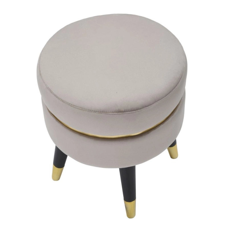 Sgabello Paris Grigio/gold cm ø 35x40,5