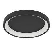 Plafoniera Moderna Loretello-Z Acciaio Nero Plastiche Bianche Led 19,6W 2430Lm