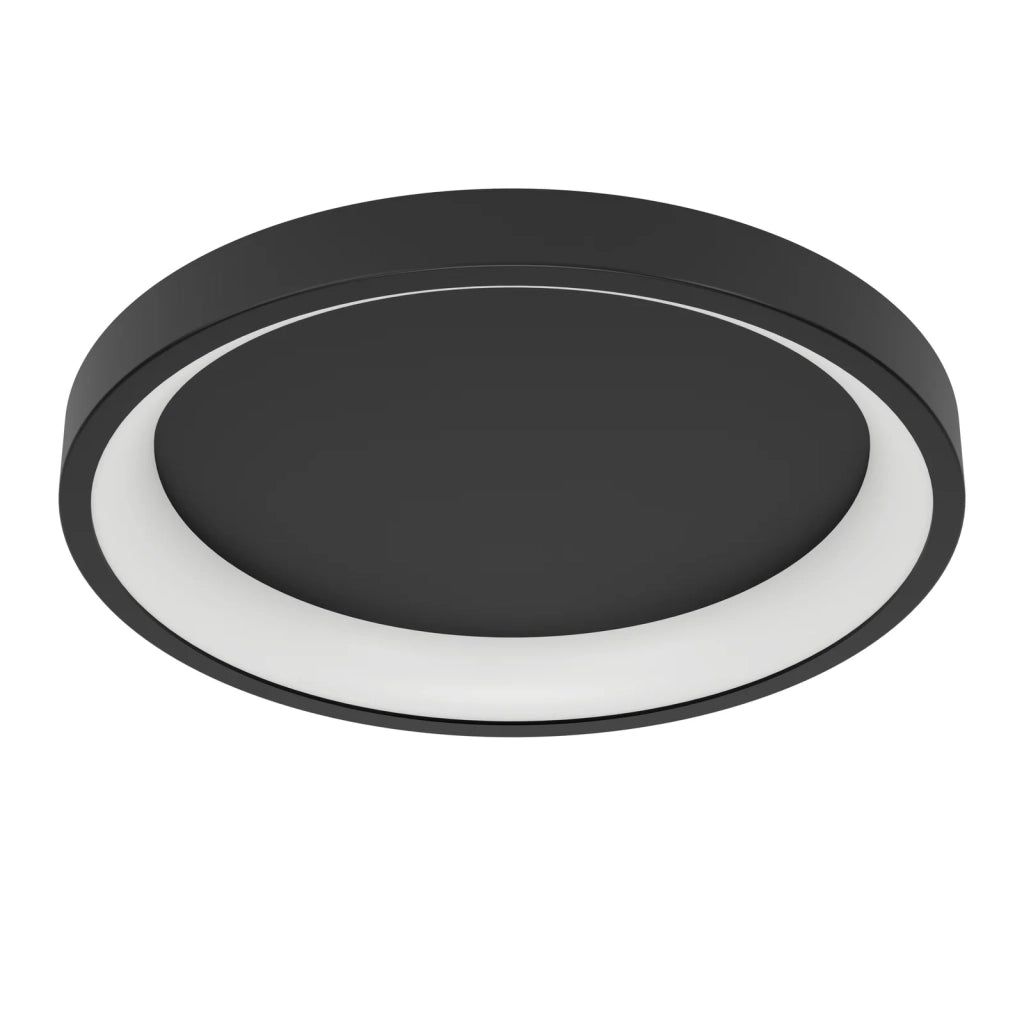 Plafoniera Moderna Loretello-Z Acciaio Nero Plastiche Bianche Led 19,6W 2430Lm