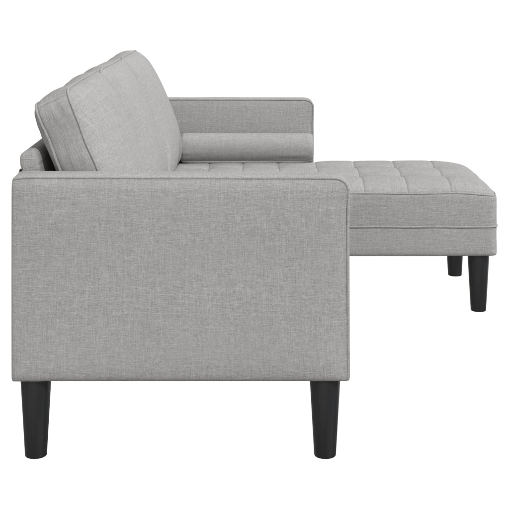 Divano angolare 3 posti  Grigio nuvola 160 cm Tessuto