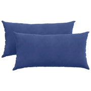 Cuscini da Divano 2 pz | Cuscini per sedie Blu Polizia 80 x 40 cm Tessuto in Cords
