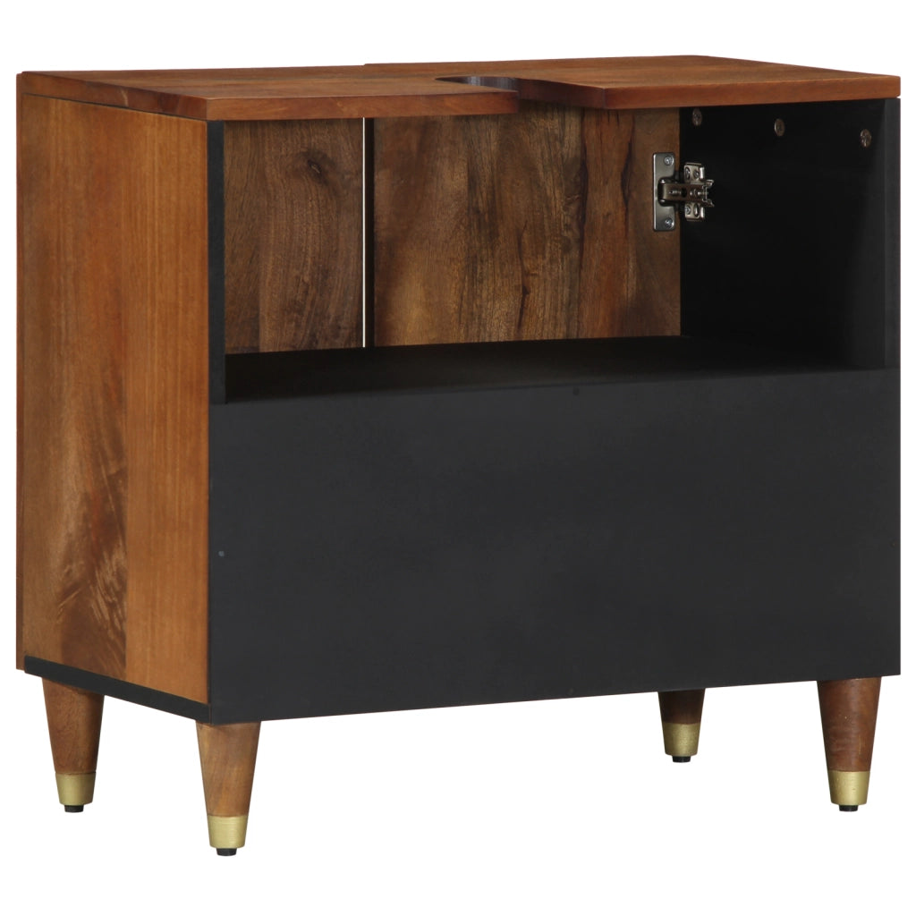 Mobile lavabo da bagno Marrone miele con dettagli dorati