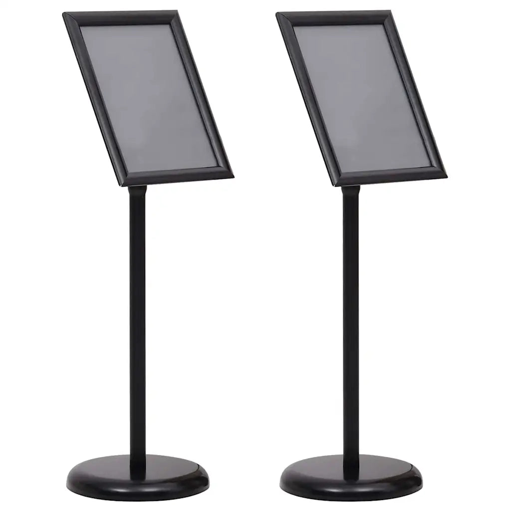 Supporti per poster 2 pz Nero 32.7 x 24 x 108 cm Alluminio CFW2649356