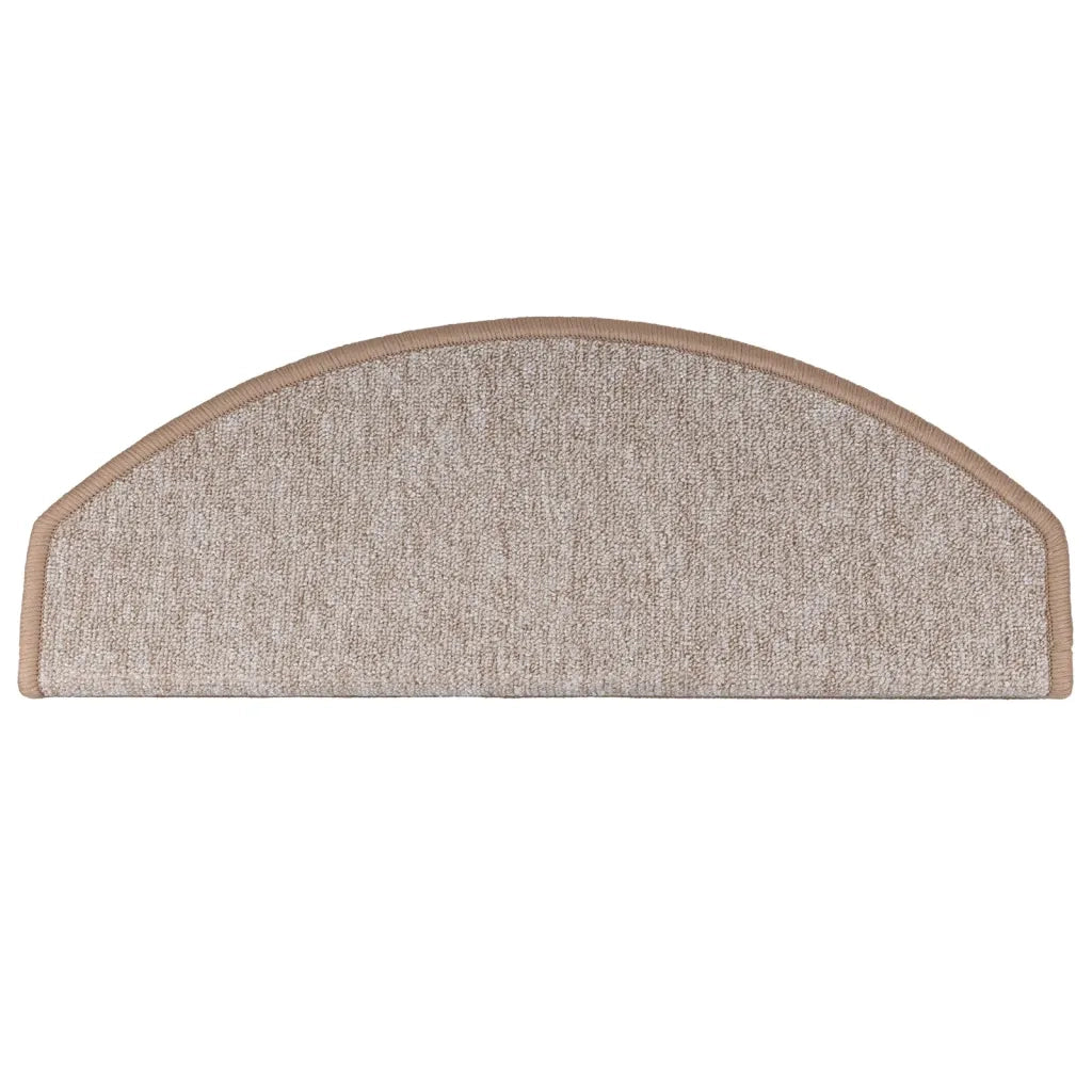 Tappetini per scale 15 pz 65x24x4 cm Marrone chiaro Semicircolari Grandi 133886