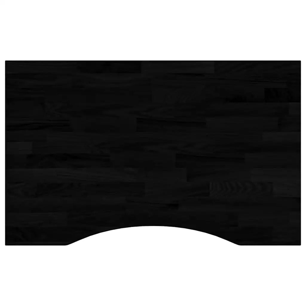 vidaXL Piano Scrivania Marrone Scuro 80x50x2,5 cm in Rovere Massello