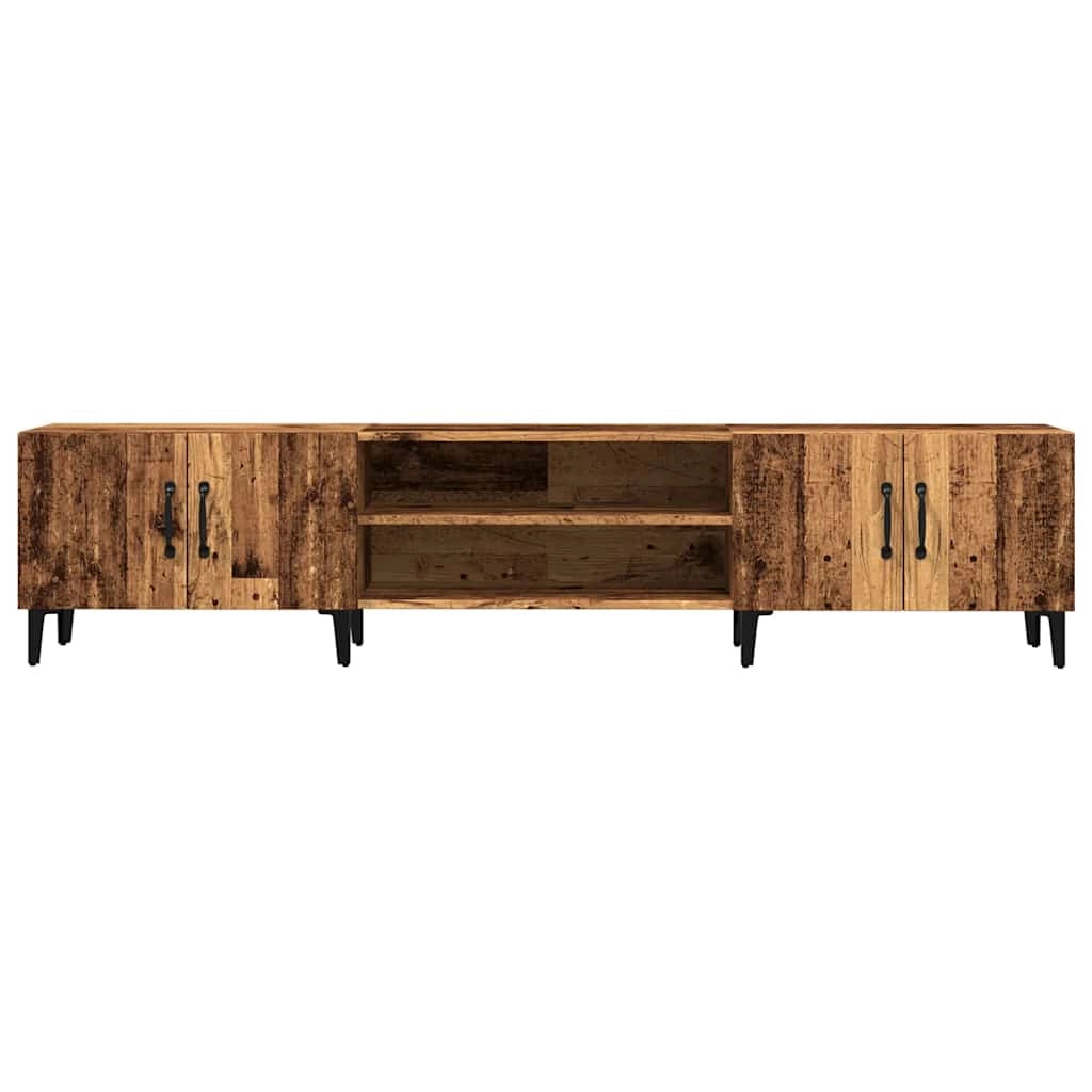 Mobile TV multimediale scaffale TV credenza TV sala da pranzo soggiorno camera da letto legno invecchiato 180 x 31,5 x 40 cm legno ingegnerizzato marrone 02_0028504
