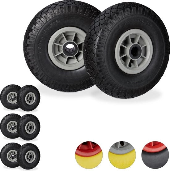 8x cerchione in plastica - 25 mm - anello antivibrazioni - 3.00-4 - nero