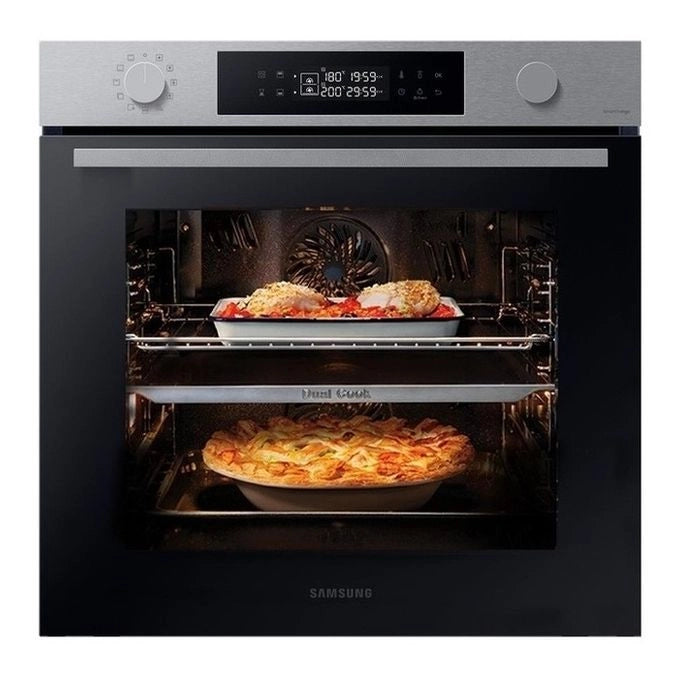 Samsung NV7B44403BS Forno Elettrico Multifunzione da incasso a Vapore Dual Cook Capacita' 76 Litri Classe Energetica A 40 Programmi Wi-Fi Nero-Acciaio Inossidabile