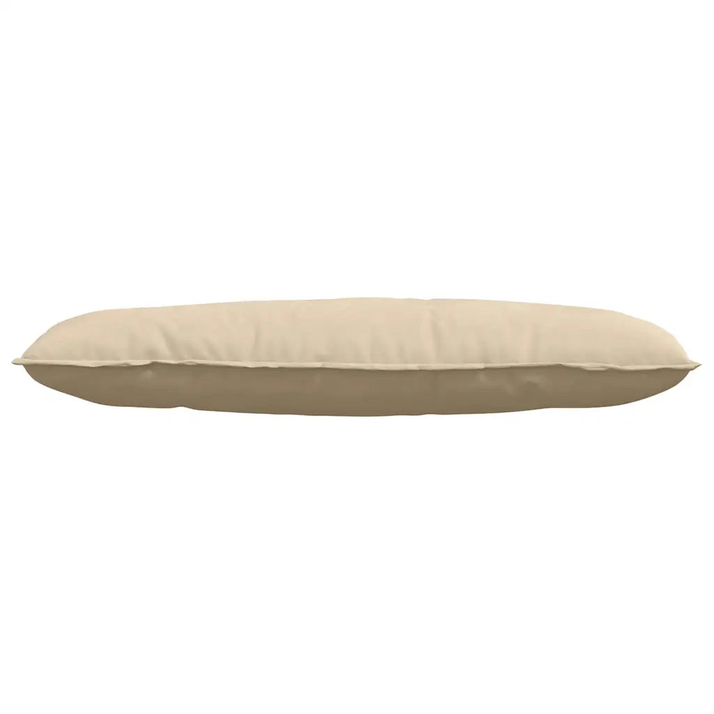 Cuscino per Schiena Crema 120 x 50 cm Tessuto in Microfibra