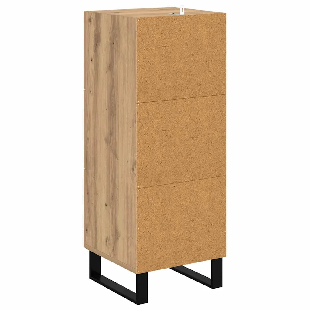 Credenza con Cassetto-Buffet-Armadio da cucina Rovere artigianale 34,5 x 34 x 90 cm