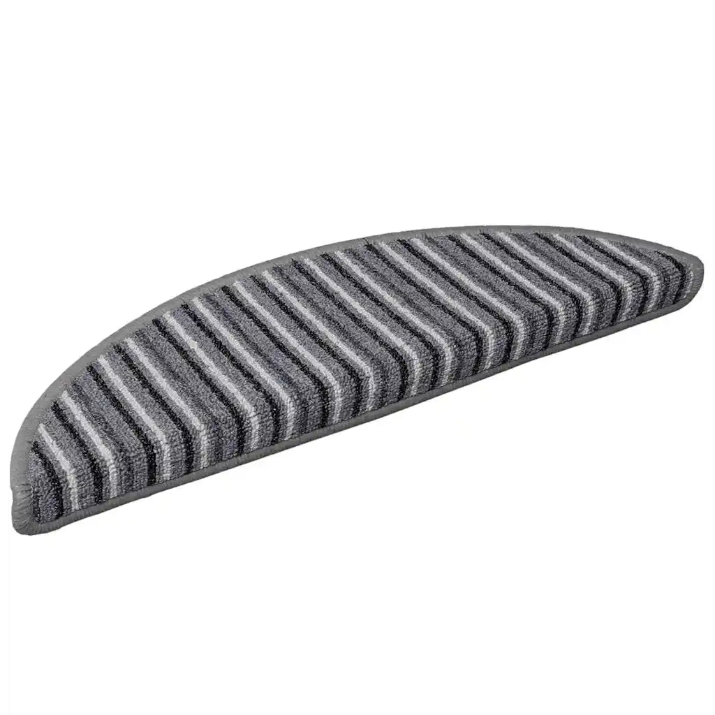 Tappetini per scale autoadesivi 15 pcs Grigio 56 x 17 x 3 cm