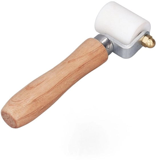 Rullo per cucire con alta resistenza termica - Manico in legno ergonomico - Gli strumenti per cucire - Quilting - PTFE/Raggio del rullo 32mm - Resistente allo sfregamento - Rullo per cucire