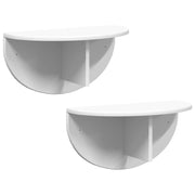 2 pz Scaffale da parete | Ripiano a parete | Mensola a parete Bianco 48 x 24 x 24 cm