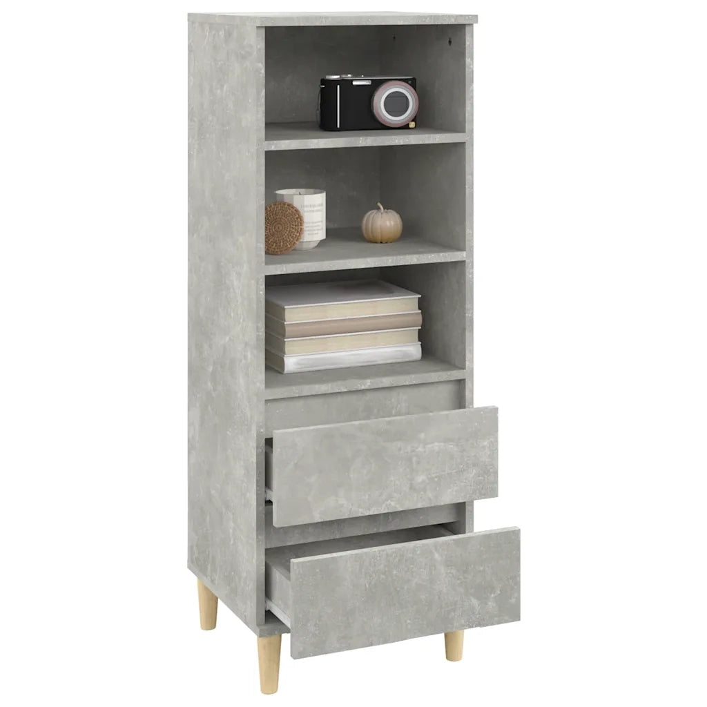 Credenza Grigio Cemento 40x36x110 cm in Legno Multistrato 821240