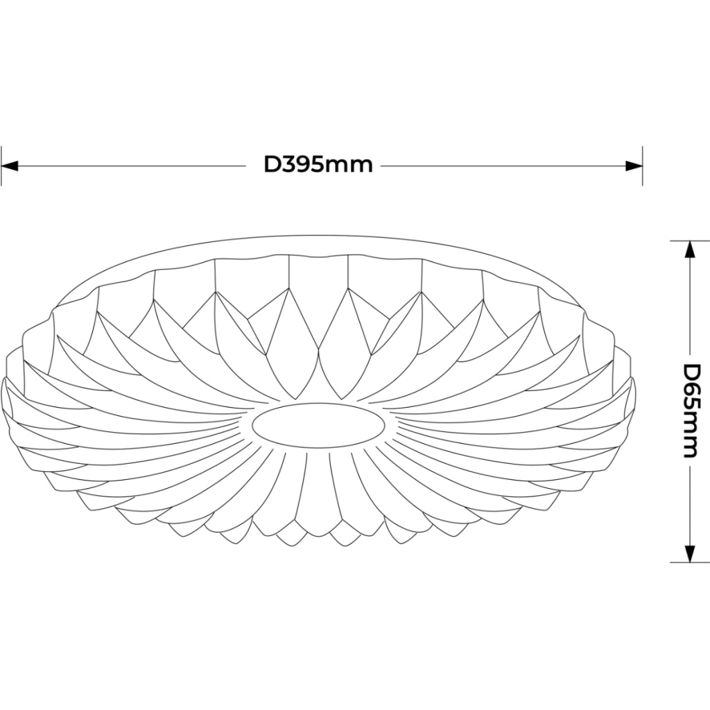 Plafoniera Zivora bianca Ø40cm effetto stellare LED 23W