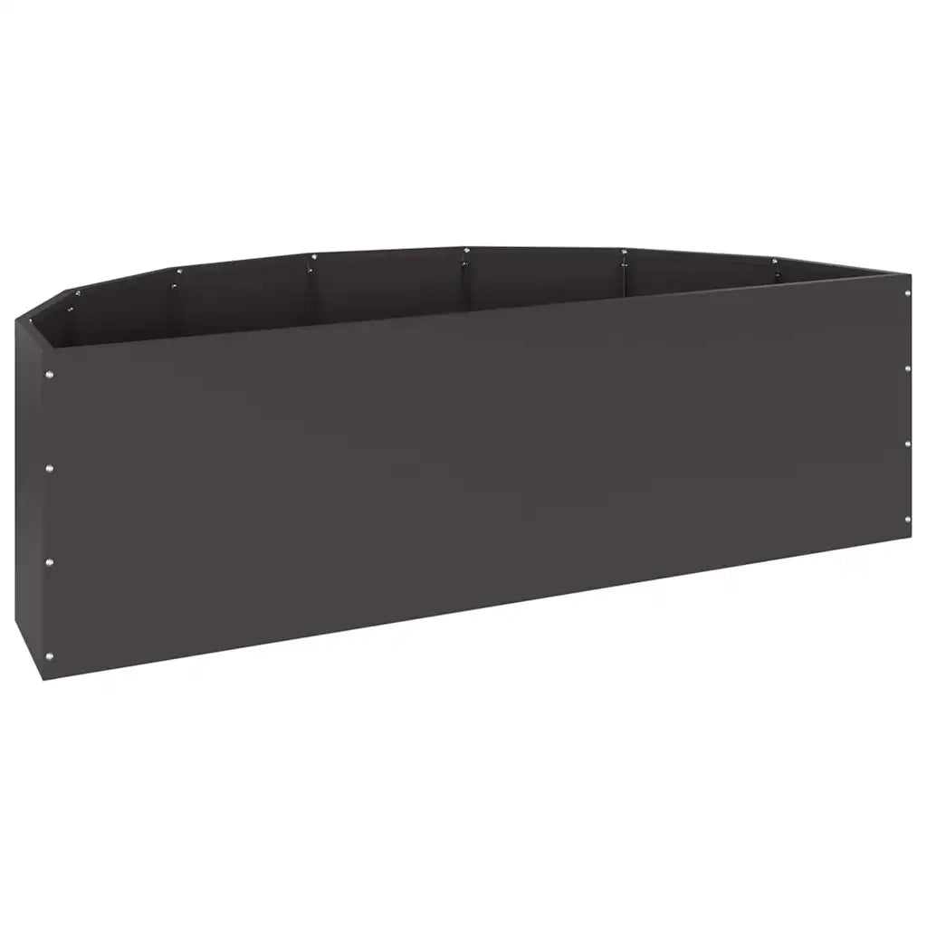 Fioriera-Vaso da Esterno-Contenitore per Piante Nero 120 x 60 x 35 cm Acciaio