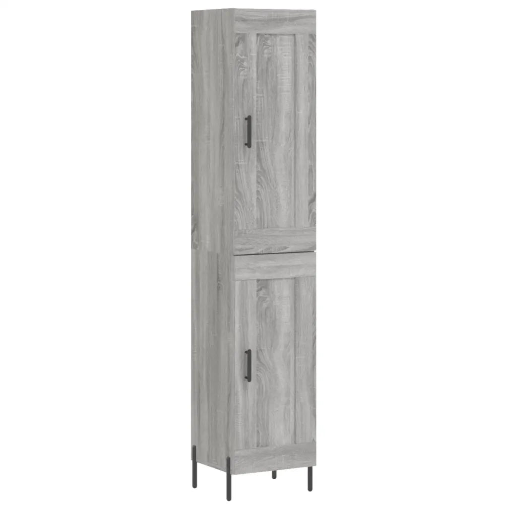 vidaXL Credenza Grigio Sonoma 34,5x34x180 cm in Legno Multistrato