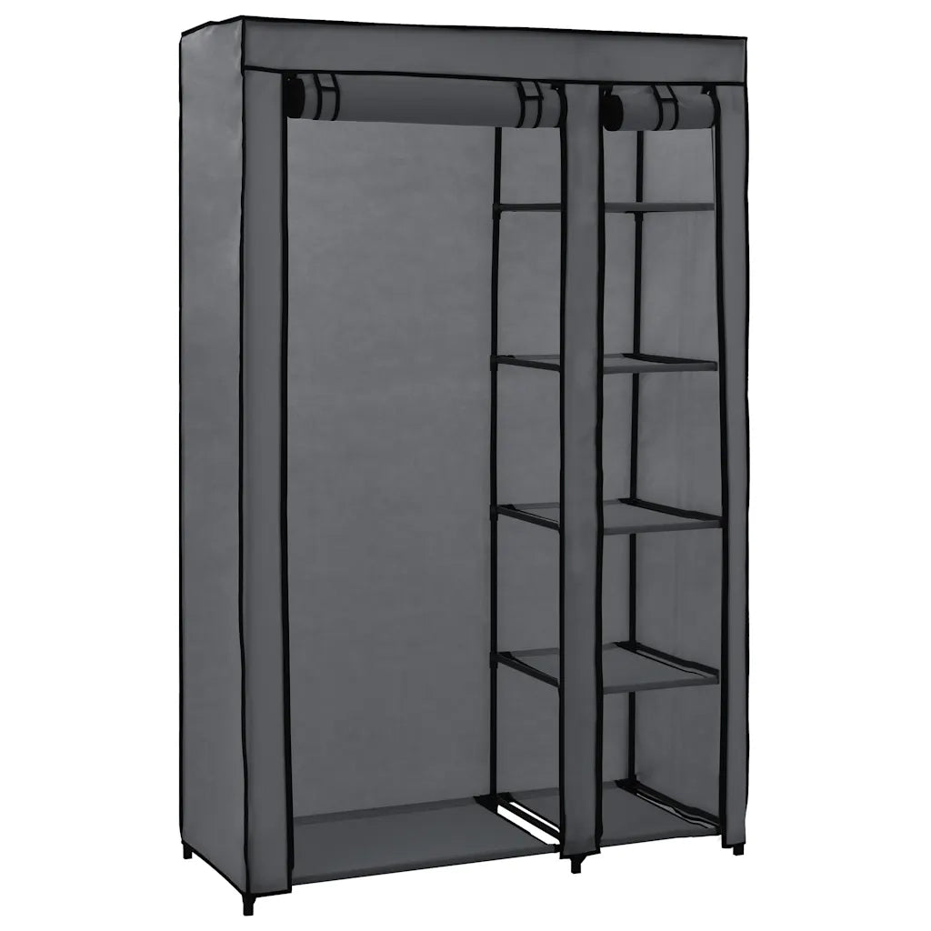 Armadi Pieghevoli 2 pz Grigi 110x45x175 cm in Tessuto cod mxl 76607