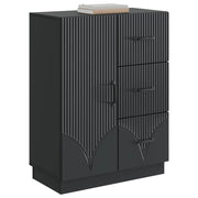 Credenza | Madia | Buffet da pranzo | Armadio da pranzo Nero 66 x 34,5 x 87 cm Legno ingegnerizzato