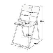 SET DA BISTRO PIEGHEVOLE 3 PEZZI, 2 SEDIE E 1 TAVOLO, BIANCO, ACCIAIO