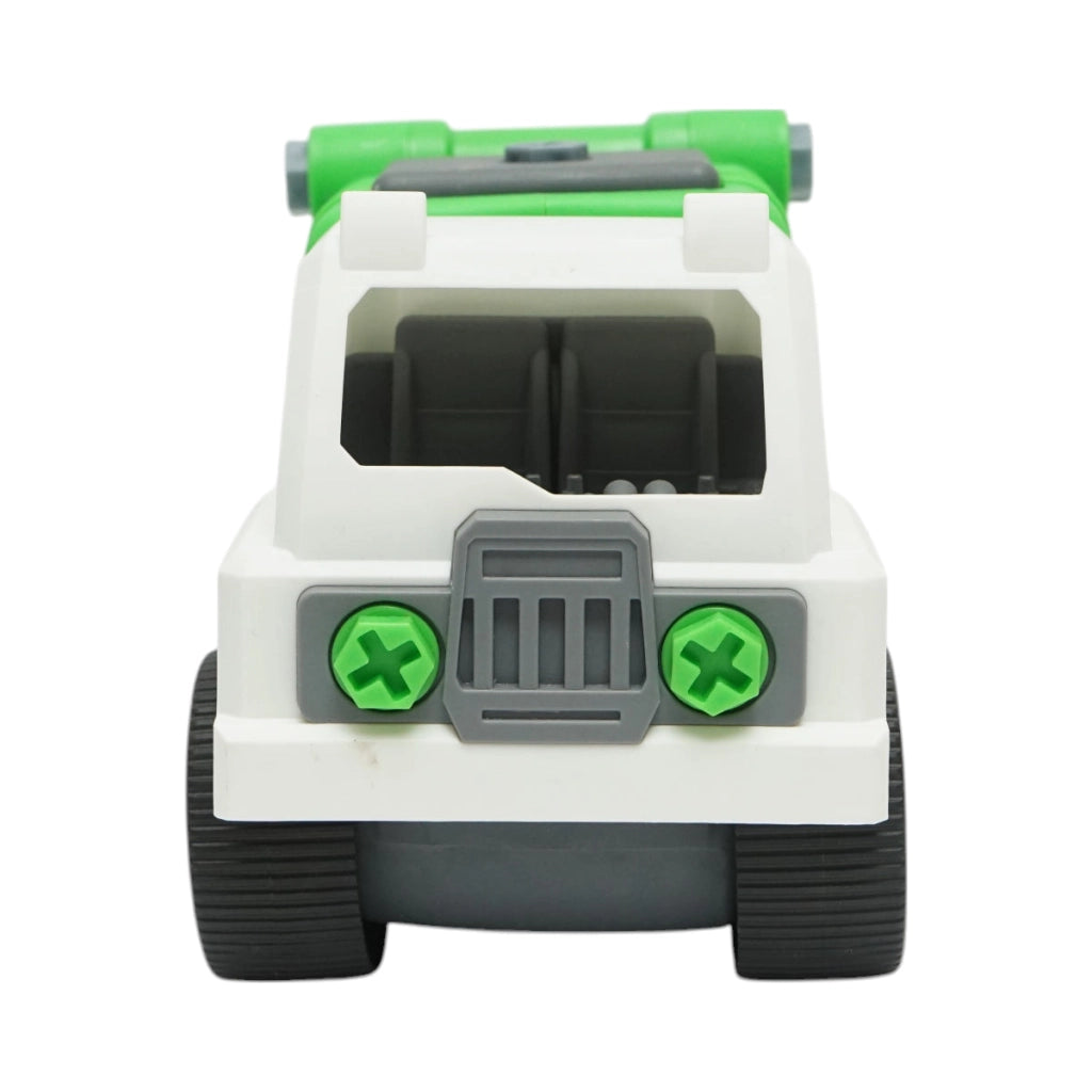 Giocattolo tipo Montessori, Camion della spazzatura verde per bambini +3 anni